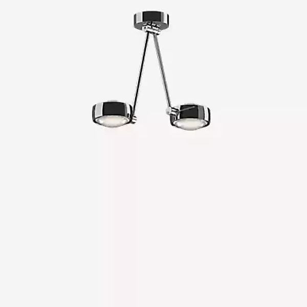 Occhio Sento Soffitto Due 30 Up D Deckenleuchte LED 2-flammig, Kopf chrom g günstig online kaufen