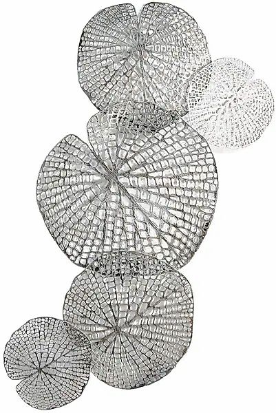 Casablanca by Gilde Wanddekoobjekt »Wandrelief Leafs silberfarben H. 94 cm« günstig online kaufen