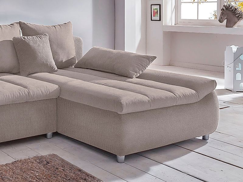INOSIGN Ecksofa "Imola, bequem, aktuelle Steppung im Sitz, L-Form, Breite 2 günstig online kaufen