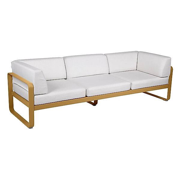 Bellevie 3-Sitzer Club Sofa Outdoor D2 Lebkuchen 81 Grauweiß günstig online kaufen