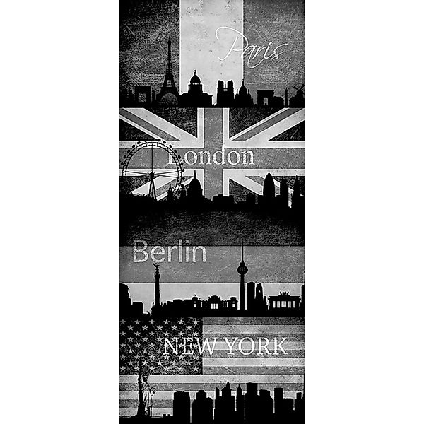 Bricoflor Skyline Tapete Selbstklebend Stadt Vinyltapete Tapetenpaneel für günstig online kaufen