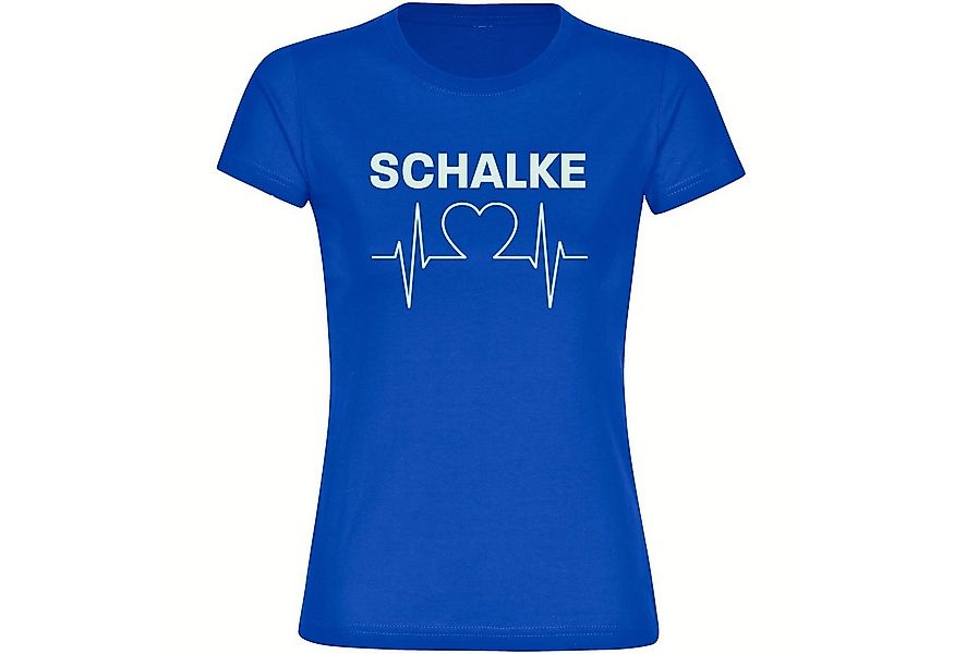 multifanshop T-Shirt Damen Schalke - Herzschlag - Frauen günstig online kaufen