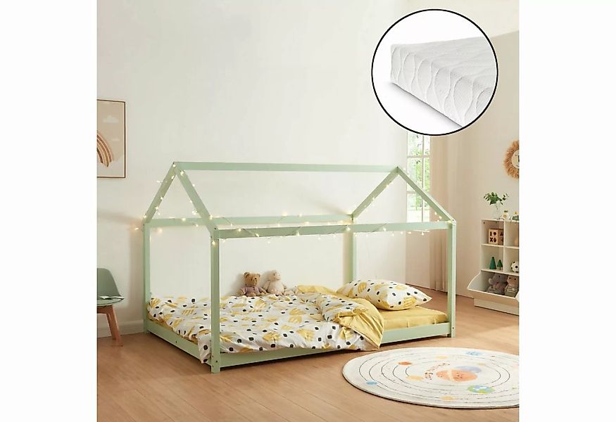 en.casa Kinderbett (Bett und Matratzen), »Cerro« mit Matratze 140x200cm Min günstig online kaufen