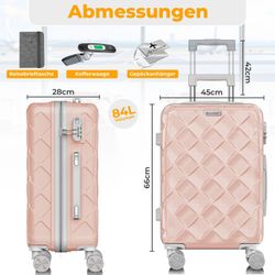 KESSER Hartschalen-Trolley Reisekoffer, 4 Rollen, ABS günstig online kaufen