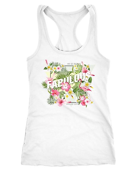 Neverless Tanktop Damen Tanktop Flamingo Palmen günstig online kaufen