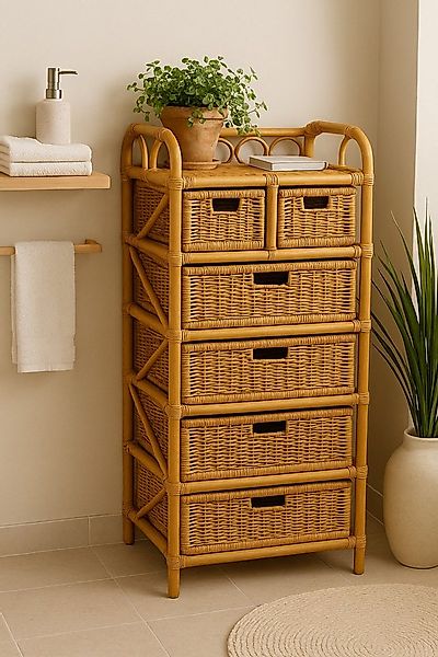 moebel-direkt-online Regal Rattanregal in drei Größen, handgeflochten, Hand günstig online kaufen