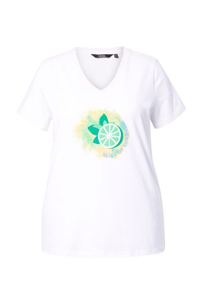 Ulla Popken T-Shirt T-Shirt Limonen A-Linie günstig online kaufen