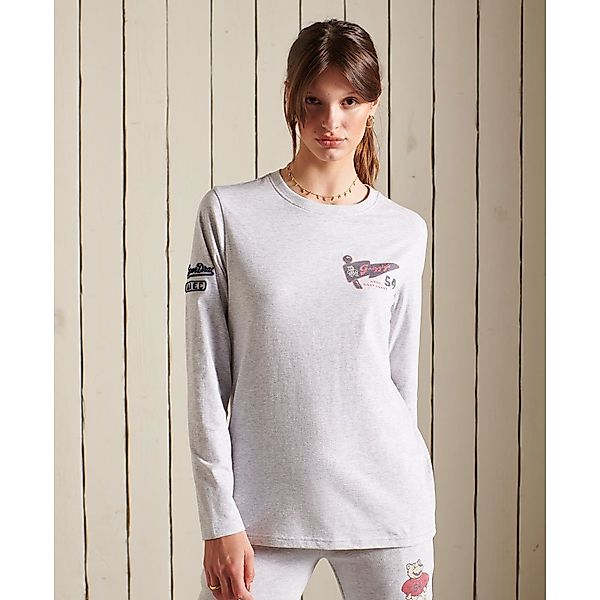 Superdry Collegiate Langarm-t-shirt S Glacier Grey Marl günstig online kaufen
