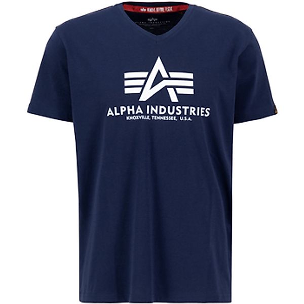 Alpha Industries  T-Shirt Basic V-Neck T - ultra navy günstig online kaufen