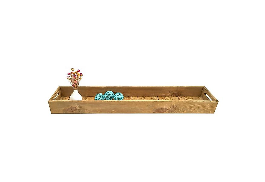 Spetebo Kerzentablett XXL Holz Dekotablett - 95 x 18 cm (Set, 1 St., 1 Tabl günstig online kaufen