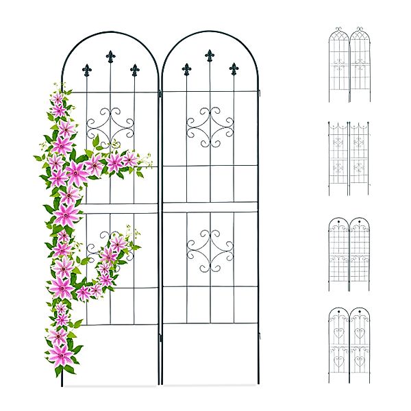 relaxdays Rosenbogen Rankgitter 2er Set, D günstig online kaufen