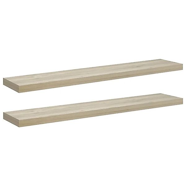 vidaXL Schwebende Wandregale 2 Stk Eichefarben 120x23,5x3,8 cm MDF 323884 günstig online kaufen