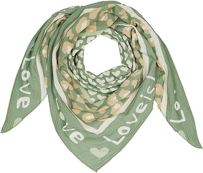 Caspar Modeschal Damen Dreieckstuch Musselin Schal XXL aus Baumwolle Leo Pr günstig online kaufen