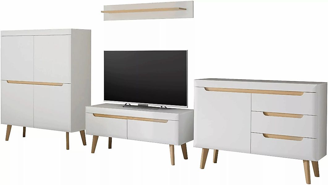 INOSIGN Wohnwand »Torge, Anbauwand, Schrankwand, Mediawand, Wohnzimmer-Set« günstig online kaufen