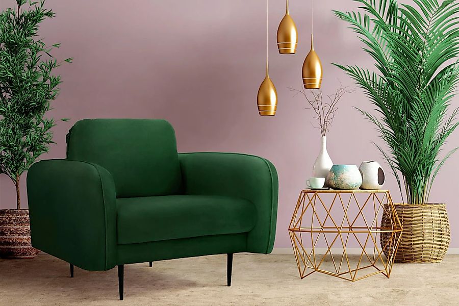 Home affaire Sessel "Skidi" mit losem Rückenkissen und Keder oben auf der A günstig online kaufen