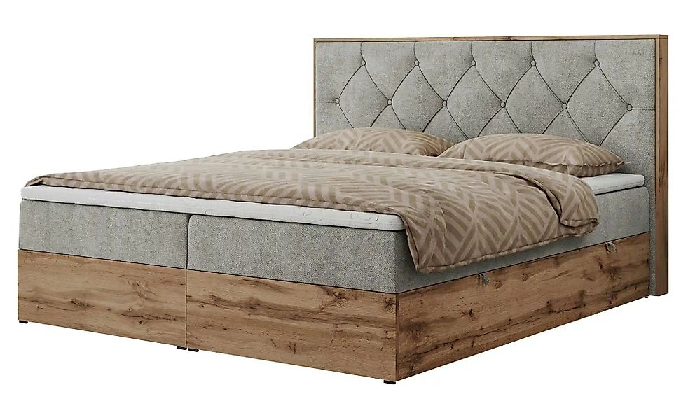 Boxbett mit Bettkasten Veneto ¦ grau ¦ Maße (cm): B: 188 H: 115 Betten > Ko günstig online kaufen