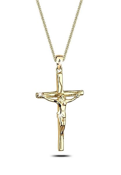 Elli Kette mit Anhänger mit Anhänger Kreuz Jesus Kruzifix 925 Silber, Kreuz günstig online kaufen