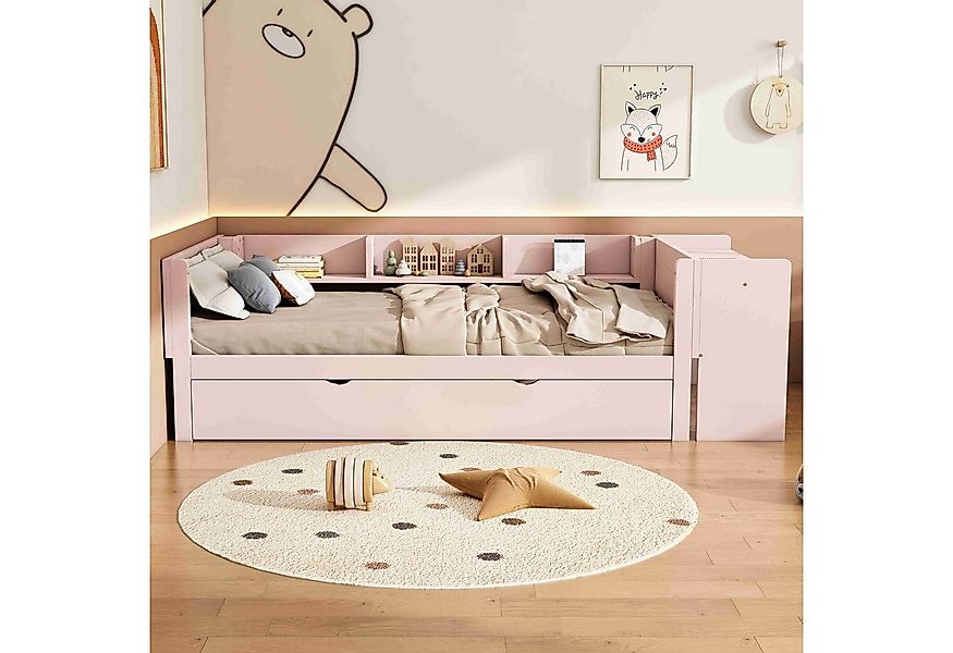 BlingBin Kinderbett Polsterbett Einzelbett mit ausziehbarem Bett (1-tlg., m günstig online kaufen