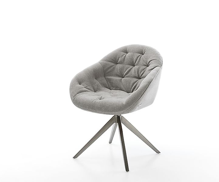 Drehstuhl Gaio-Flex Strukturstoff Soft Grau Kreuzgestell breit Graphit 360° günstig online kaufen