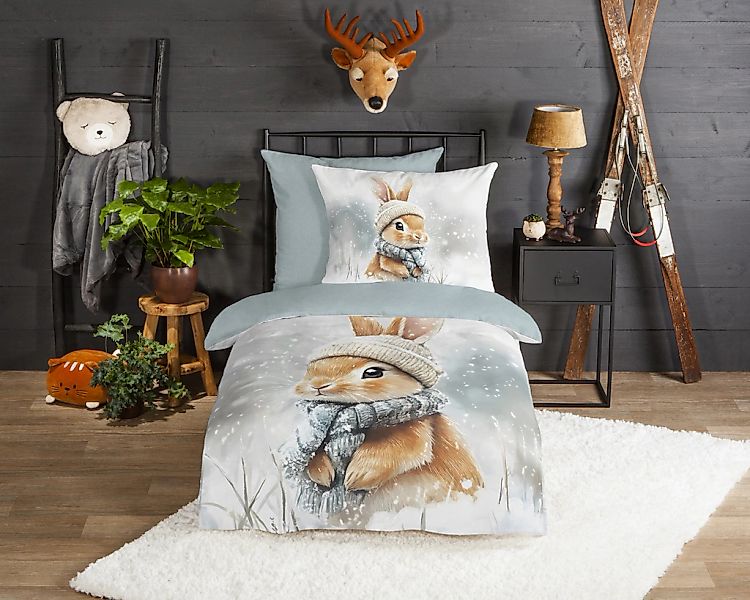 good morning Kinderbettwäsche "Idun" 2 Stk. tlg. Flanell Biber, 135x200, Wa günstig online kaufen