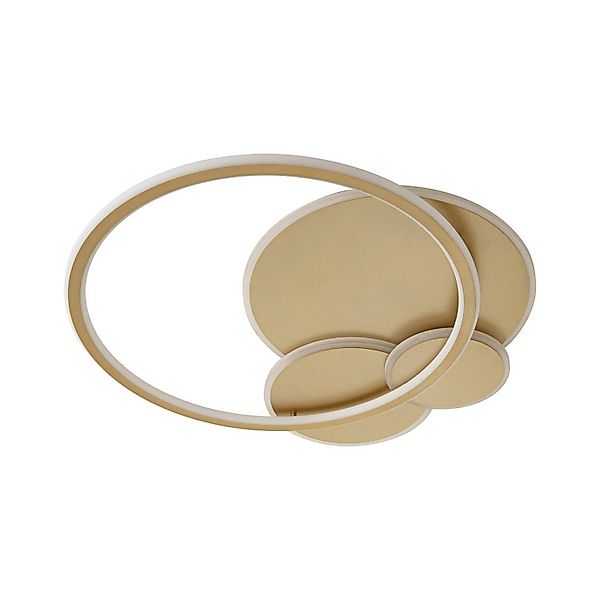 Lucande LED Deckenlampe Circulo 10041727 Dimmbar Modern in Gold Messing aus günstig online kaufen