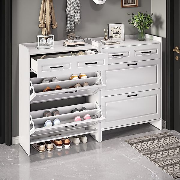 OKWISH Schuhschrank Schuhregal (Schuhkommode, 2-St., 80*34*107.5cm) günstig online kaufen