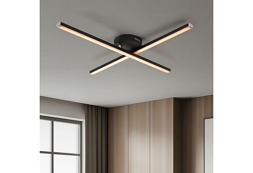 IMPTS Deckenleuchte LED Deckenlampe Schwarz 3000K Deckenleuchte, Warmweiß, günstig online kaufen