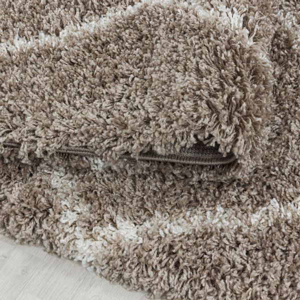 Ayyildiz Teppiche Hochflor-Teppich "ALVOR 3401" rund 50 mm Höhe Shaggy, Lan günstig online kaufen
