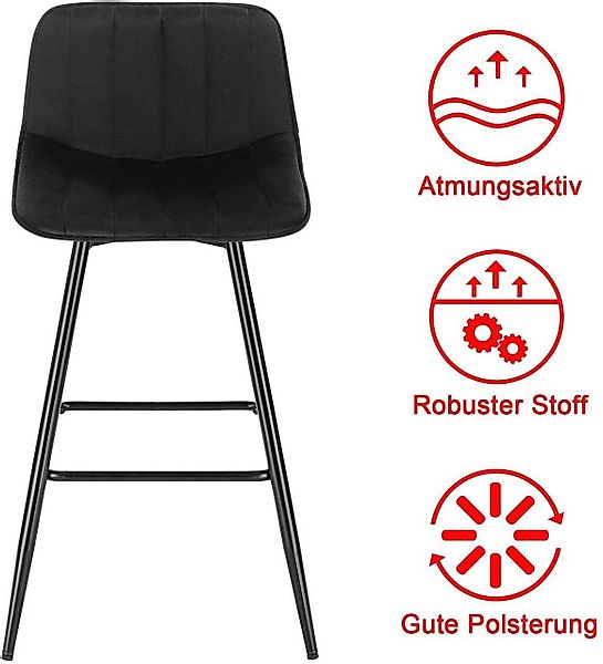Woltu Barhocker (2 St), Designer Tresenhocker günstig online kaufen