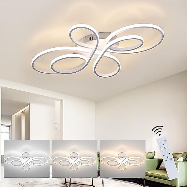 Nettlife LED Deckenleuchte Wohnzimmer Schwarz Dimmbar günstig online kaufen