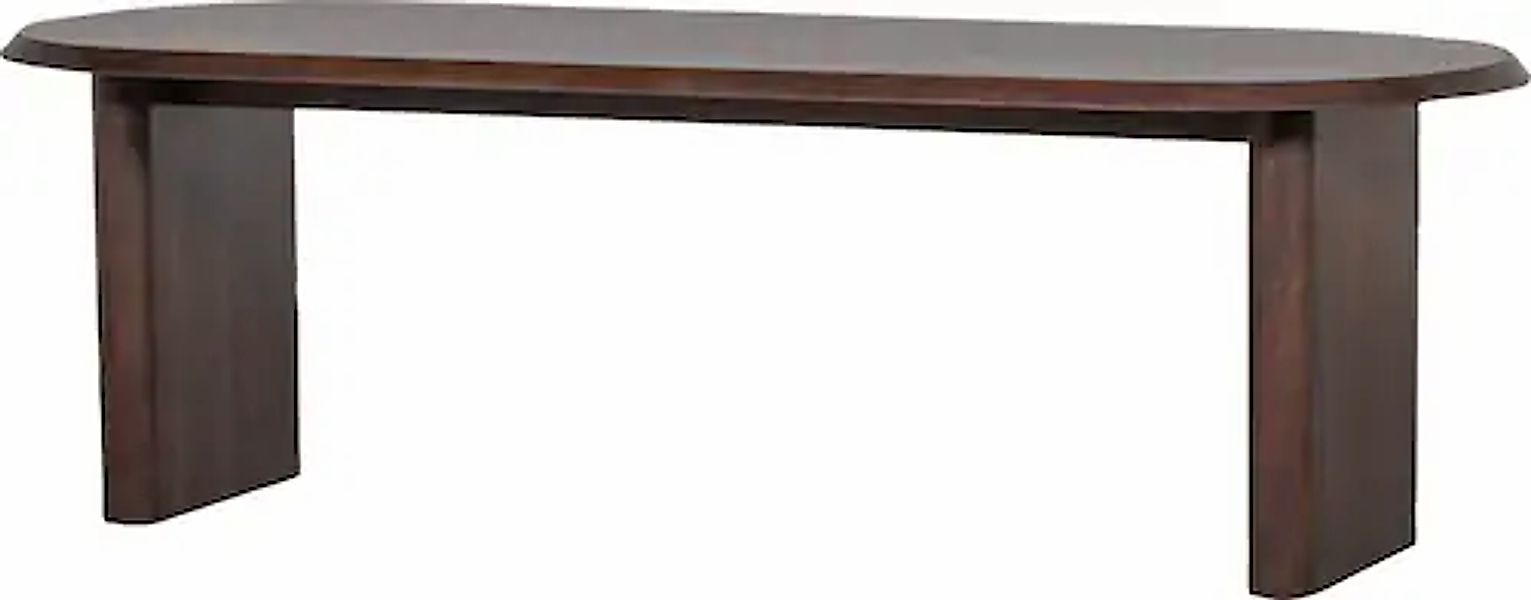 WOOOD Esstisch »Ellips«, abgeflachter Kante, aus Mangoholz, Breite 240 cm günstig online kaufen