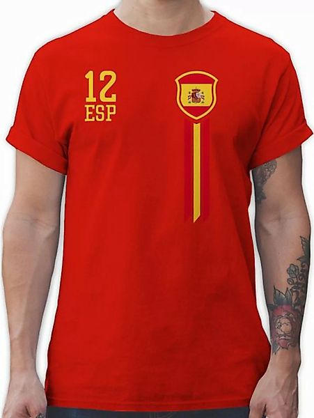 Shirtracer T-Shirt 12. Mann Spanien Fan-Shirt WM 2026 Fussball WM Fanartike günstig online kaufen