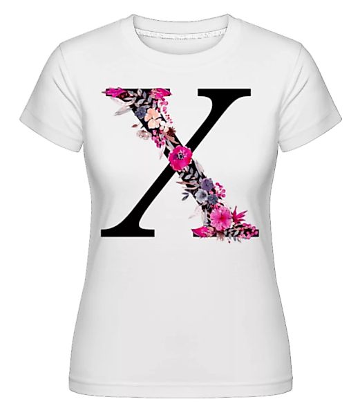 Blumen Initiale X · Shirtinator Frauen T-Shirt günstig online kaufen