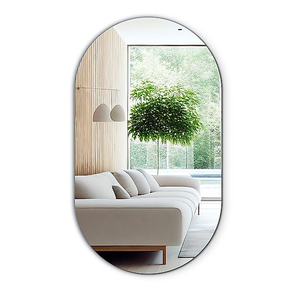 Tulup Wandspiegel Ovaler Badezimmerspiegel Wandspiegel Unregelmäßiger günstig online kaufen