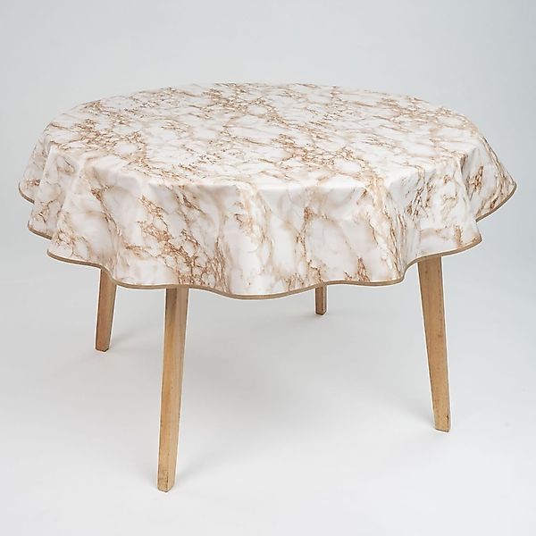 laro Tischdecke 140cm rund Wachstuchtischdecke Saum-Eingefasst günstig online kaufen