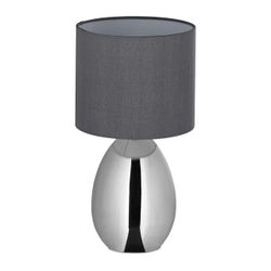 relaxdays Nachttischlampe Tischlampe Metall & Stoff, günstig online kaufen