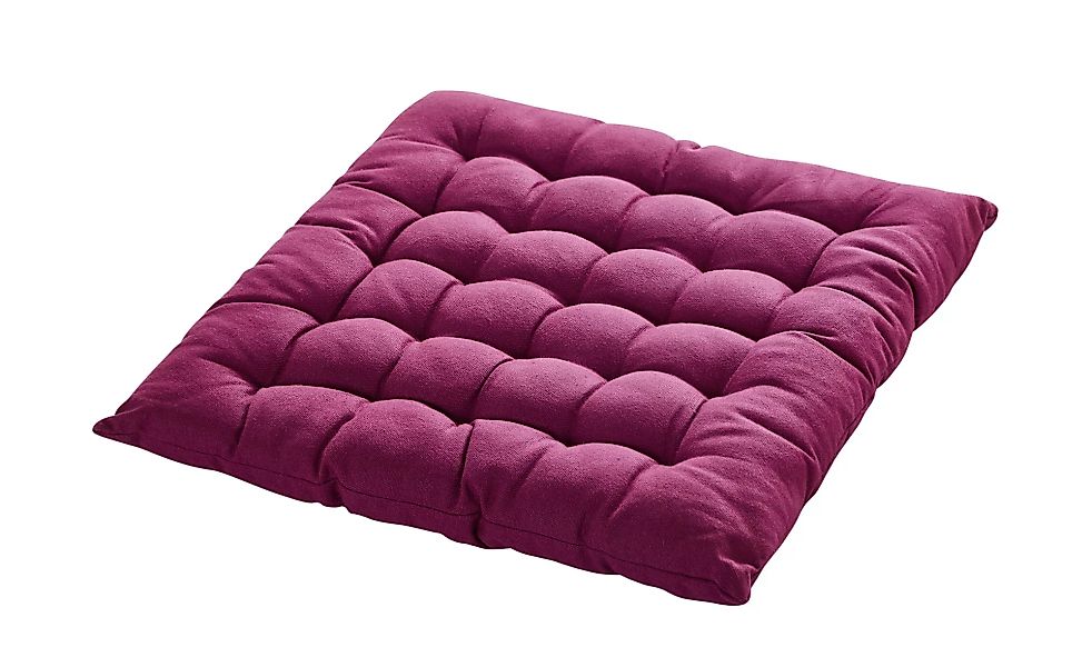 HOME STORY Stuhlkissen  Rosi - lila/violett - 100% Polyesterfüllung, Baumwo günstig online kaufen