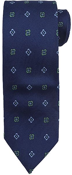 Suitable Krawatte Seide Blumen Navy  - günstig online kaufen