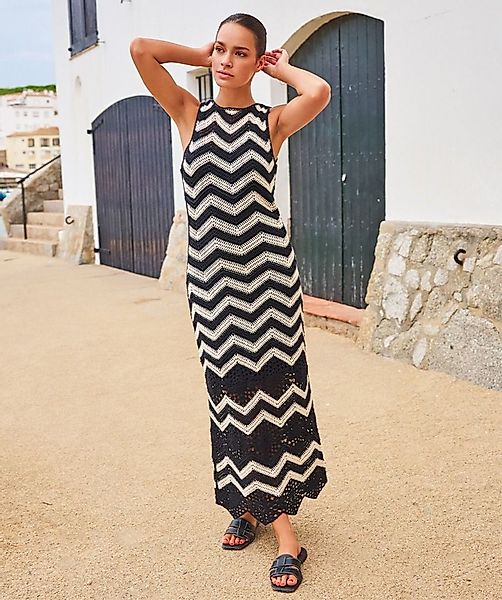 Esqualo Sommerkleid Esqualo Langes Häkelkleid Schwarz günstig online kaufen
