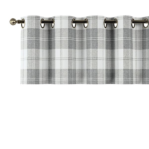 Kurzgardine mit Ösen, weiß-grau , 390 x 40 cm, Edinburgh (115-79) günstig online kaufen