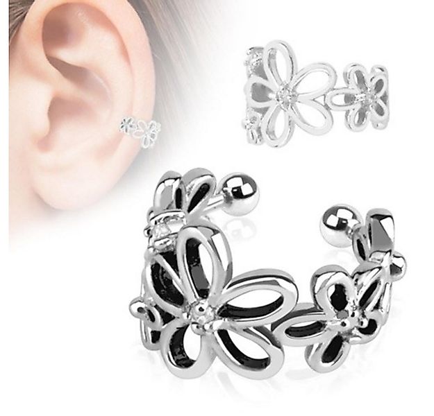 Order & Smile Schmuck Ohrklemme Ear Cuff Ohrklemme „Blumen“ günstig online kaufen
