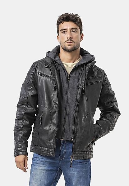 Cipo & Baxx Winterjacke "CM231" mit Kapuze mit abnehmbarer Kapuze günstig online kaufen