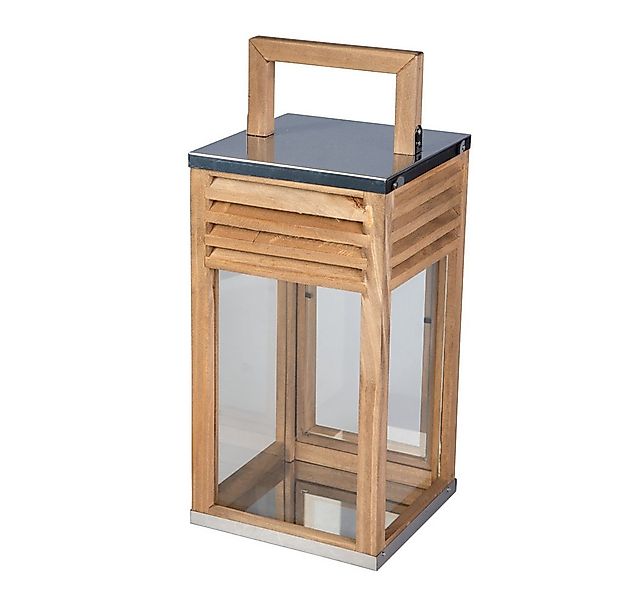 MICA Dekolicht Laterne - aus Holz und Metall - ca. 22,5 x 22 x 54 cm günstig online kaufen