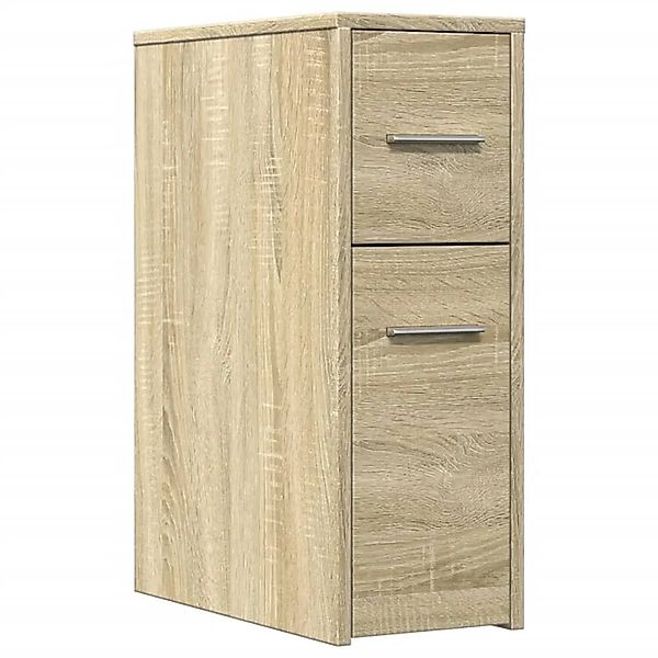 vidaXL Badschrank Schmal mit Rollen Sonoma-Eiche Holzwerkstoff 855279 günstig online kaufen