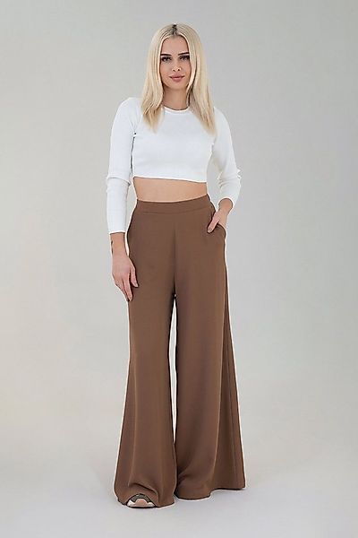fashionshowcase Palazzohose Damen High Waist Sommerhose Weites Bein Elegant günstig online kaufen