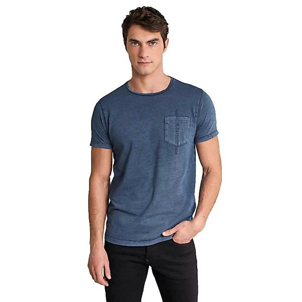 Salsa Jeans Kurzarm-t-shirt Mit Pflanzenfarbe Und Taschen M Blue günstig online kaufen