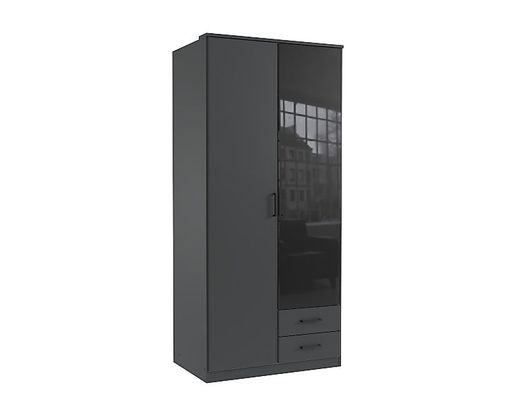 Wimex Drehtürenschrank in GRAPHIT + GLAS günstig online kaufen