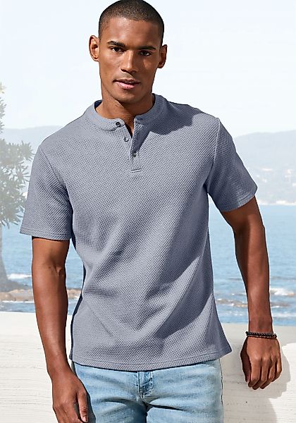 John Devin T-Shirt "Kurzarm-Poloshirt aus Struktur-Qualität" mit modischem günstig online kaufen