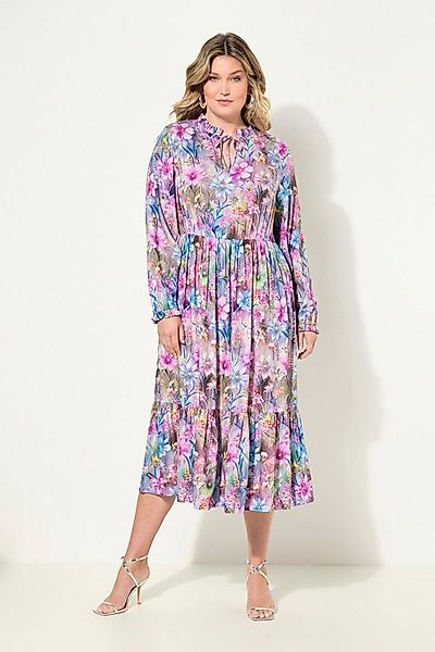 MIAMODA Midikleid Kleid A-Line Blumenmuster Langarm günstig online kaufen