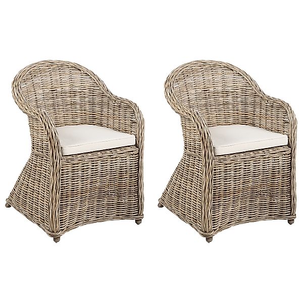 Beliani Sessel Beige Naturfarben 68x56x87 günstig online kaufen